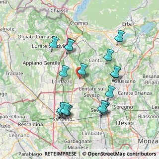 Mappa Via Castello, 22072 Cermenate CO, Italia (7.852)
