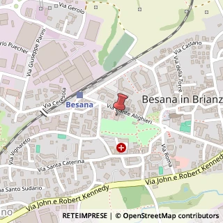 Mappa Via Dante Alighieri, 19, 20842 Besana in Brianza, Monza e Brianza (Lombardia)