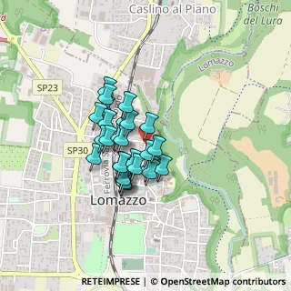 Mappa Via Bernardino Luini, 22074 Lomazzo CO, Italia (0.29643)