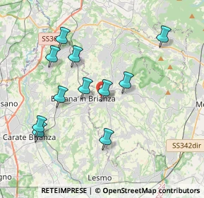 Mappa Via Francesco Vismara, 23880 Casatenovo LC, Italia (3.74818)