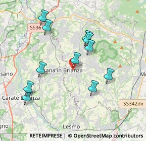 Mappa Via Francesco Vismara, 23880 Casatenovo LC, Italia (3.76273)