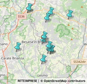 Mappa Via Francesco Vismara, 23880 Casatenovo LC, Italia (3.41692)