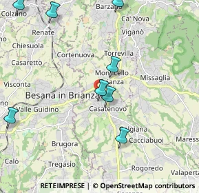 Mappa Via Francesco Vismara, 23880 Casatenovo LC, Italia (2.88455)