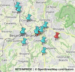 Mappa Via Francesco Vismara, 23880 Casatenovo LC, Italia (1.55846)