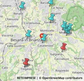 Mappa Via Francesco Vismara, 23880 Casatenovo LC, Italia (2.25)