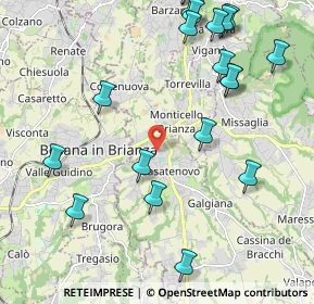 Mappa Via Francesco Vismara, 23880 Casatenovo LC, Italia (2.5905)