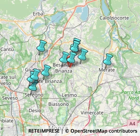 Mappa Via Francesco Vismara, 23880 Casatenovo LC, Italia (5.33583)