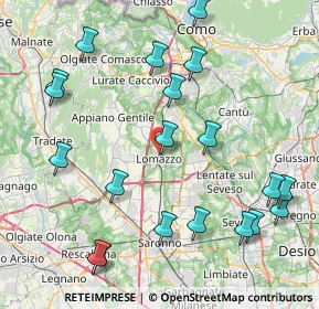 Mappa Viale Como, 22074 Lomazzo CO, Italia (9.7375)