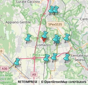 Mappa Viale Como, 22074 Lomazzo CO, Italia (3.68182)