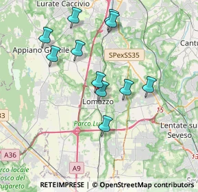 Mappa Viale Como, 22074 Lomazzo CO, Italia (3.51545)