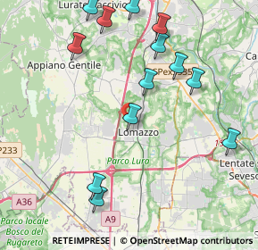 Mappa Via Don Ronzoni, 22074 Lomazzo CO, Italia (4.62)