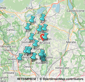 Mappa Via Giulio Zappa, 20842 Besana In Brianza MB, Italia (6.54611)