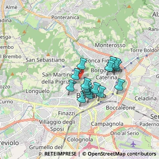 Mappa Piazza Rosate, 24125 Bergamo BG, Italia (1.28267)