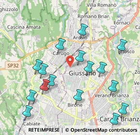 Mappa Via Gioacchino Rossini Giussano, 20833 Giussano MB, Italia (2.25375)