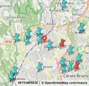 Mappa Via Gioacchino Rossini Giussano, 20833 Giussano MB, Italia (2.6365)