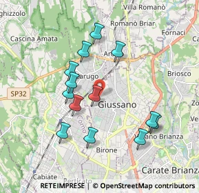 Mappa Via Gioacchino Rossini Giussano, 20833 Giussano MB, Italia (1.73154)