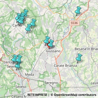 Mappa Via Gioacchino Rossini Giussano, 20833 Giussano MB, Italia (5.58533)