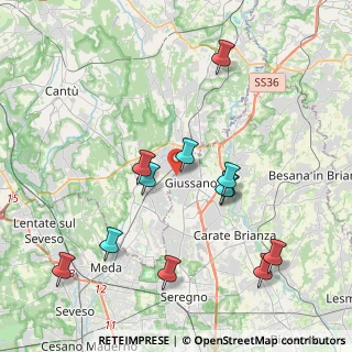 Mappa Via Gioacchino Rossini Giussano, 20833 Giussano MB, Italia (4.11)