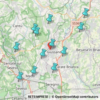 Mappa Via Gioacchino Rossini Giussano, 20833 Giussano MB, Italia (4.44583)