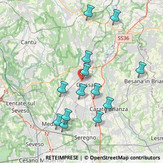 Mappa Via Gioacchino Rossini Giussano, 20833 Giussano MB, Italia (4.10462)