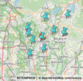 Mappa Via Gioacchino Rossini Giussano, 20833 Giussano MB, Italia (6.26636)