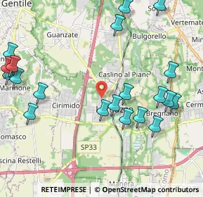 Mappa Via Monte Lungo, 22074 Lomazzo CO, Italia (2.546)