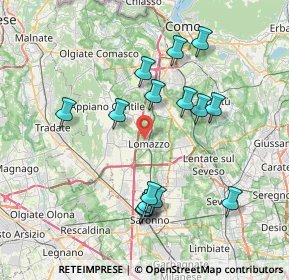 Mappa Via Monte Lungo, 22074 Lomazzo CO, Italia (7.46867)