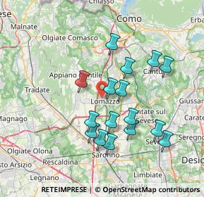 Mappa Via Monte Lungo, 22074 Lomazzo CO, Italia (6.715)