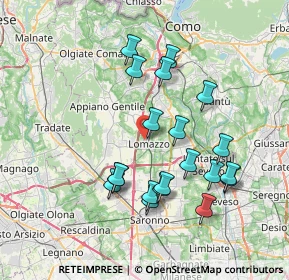 Mappa Via Monte Lungo, 22074 Lomazzo CO, Italia (7.123)