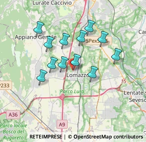 Mappa Via Monte Lungo, 22074 Lomazzo CO, Italia (2.99167)