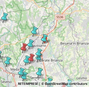 Mappa Via Pasubio, 20833 Giussano MB, Italia (6.1855)