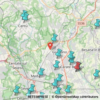 Mappa Via Monviso, 22066 Mariano Comense CO, Italia (6.4055)