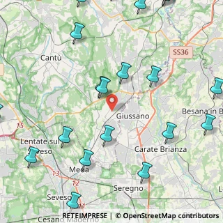 Mappa Via Monviso, 22066 Mariano Comense CO, Italia (6.033)