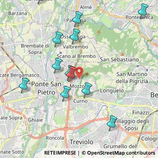 Mappa Via Generale Marieni, 24030 Mozzo BG, Italia (2.305)