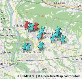 Mappa Via C.Cavour, 24030 Carvico BG, Italia (1.28333)