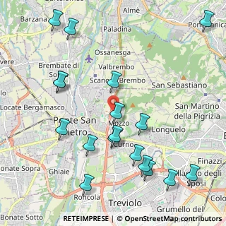 Mappa Via Papa Giovanni XXIII, 24030 Mozzo BG, Italia (2.45556)