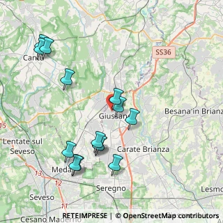 Mappa Via Piave, 20833 Giussano MB, Italia (4.27143)