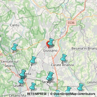 Mappa Via Piave, 20833 Giussano MB, Italia (6.53462)