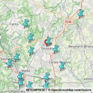 Mappa Via Piave, 20833 Giussano MB, Italia (6.104)