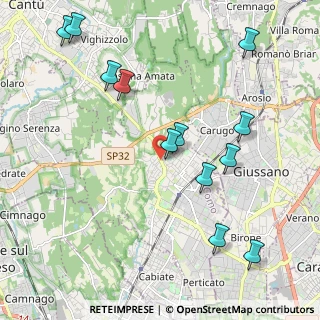 Mappa Via Baracca Francesco, 22066 Mariano Comense CO, Italia (2.345)