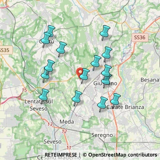 Mappa Via Baracca Francesco, 22066 Mariano Comense CO, Italia (3.55)
