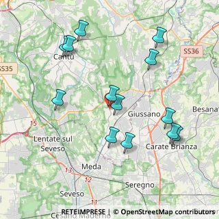 Mappa Via Baracca Francesco, 22066 Mariano Comense CO, Italia (4.17154)