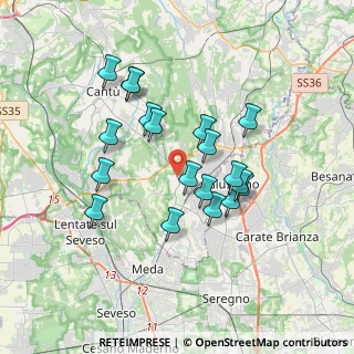 Mappa Via Baracca Francesco, 22066 Mariano Comense CO, Italia (3.10263)