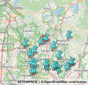 Mappa Via Giuseppe Garibaldi, 20833 Giussano MB, Italia (8.9425)