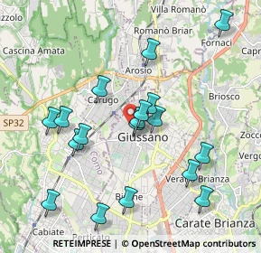 Mappa Via Giuseppe Garibaldi, 20833 Giussano MB, Italia (1.93278)