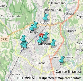 Mappa Via Giuseppe Garibaldi, 20833 Giussano MB, Italia (1.36455)