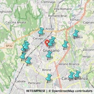 Mappa Via Giuseppe Garibaldi, 20833 Giussano MB, Italia (2.12786)