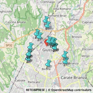 Mappa Via Giuseppe Garibaldi, 20833 Giussano MB, Italia (1.42722)