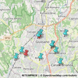 Mappa Via Giuseppe Garibaldi, 20833 Giussano MB, Italia (2.32167)