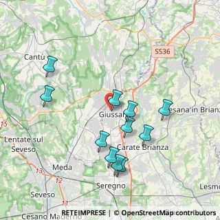 Mappa Via Giuseppe Garibaldi, 20833 Giussano MB, Italia (3.77091)